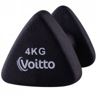 Гантель для фитнеса неопреновая треугольная Voitto 4 кг